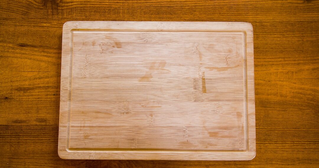new wooden board on table