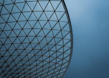 glass dome of the roof