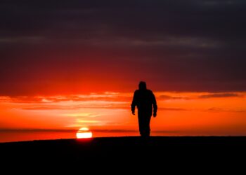 Walking into the sunset