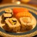 Japan food in a yellow dominant