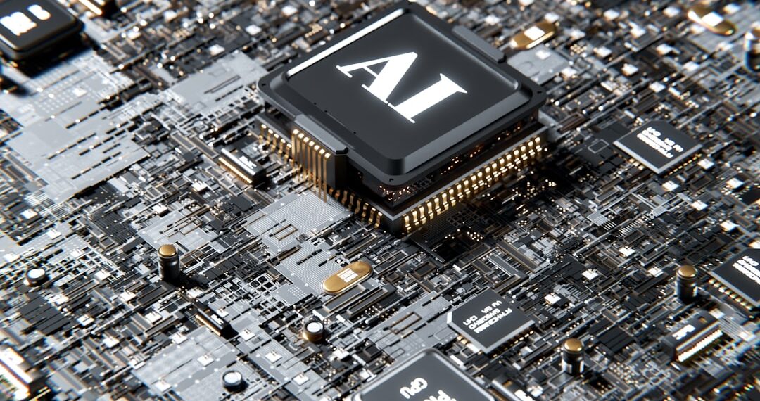 3D render of AI and GPU processors