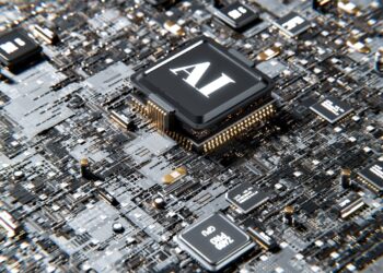 3D render of AI and GPU processors