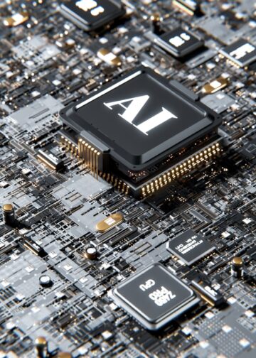 3D render of AI and GPU processors