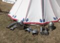 Medieval armour on display in a camp during the Medieval Festival in Bouillon, Belgium
