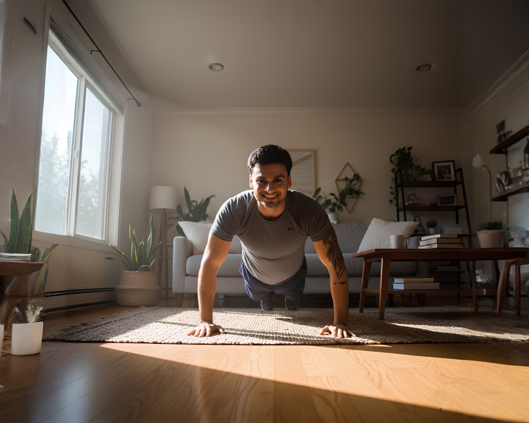 Mannen krachttraining thuis zonder gewichten