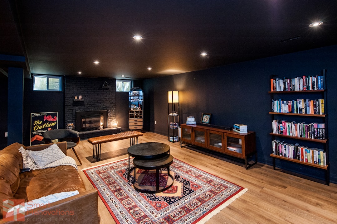 Mancave in kelder ingericht