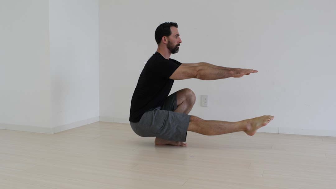 Squat-oefening op de mat