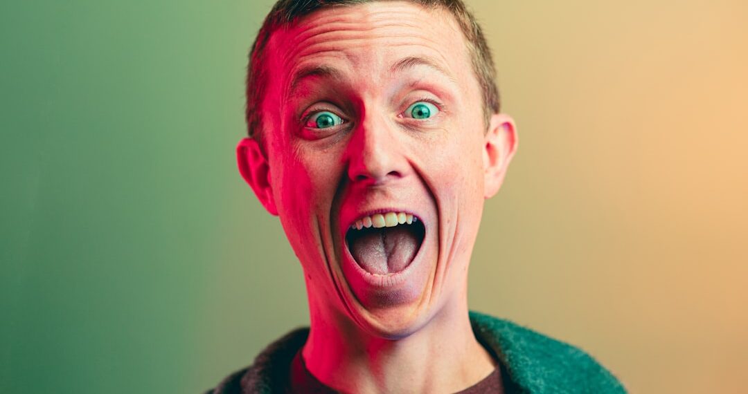 A portrait of a young man made during a fun session of portrait practice in very odd lighting.