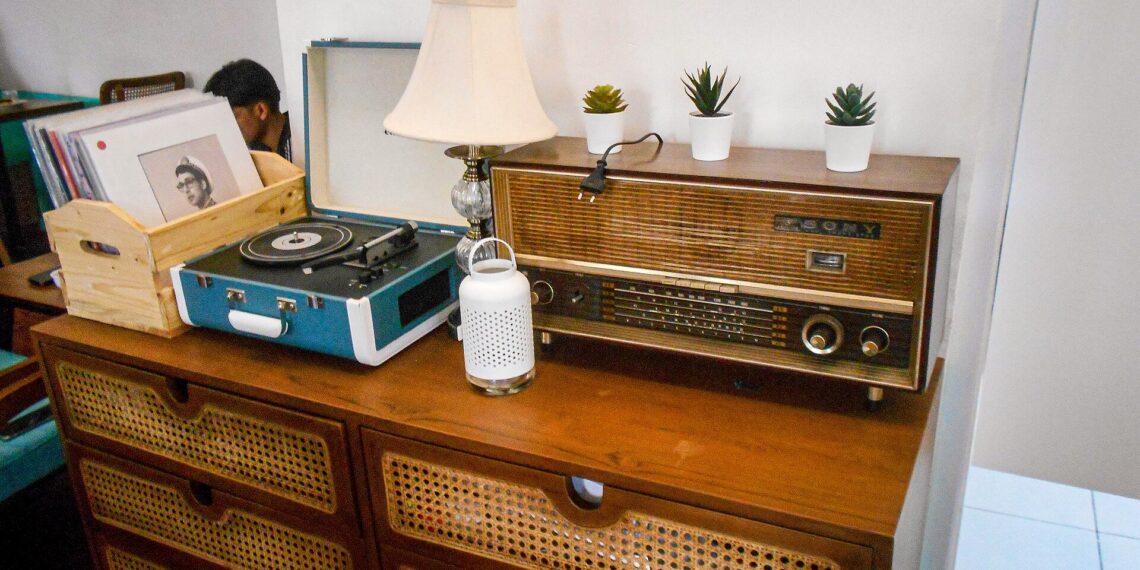 Platenspeler met vinyl