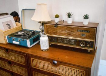 Platenspeler met vinyl