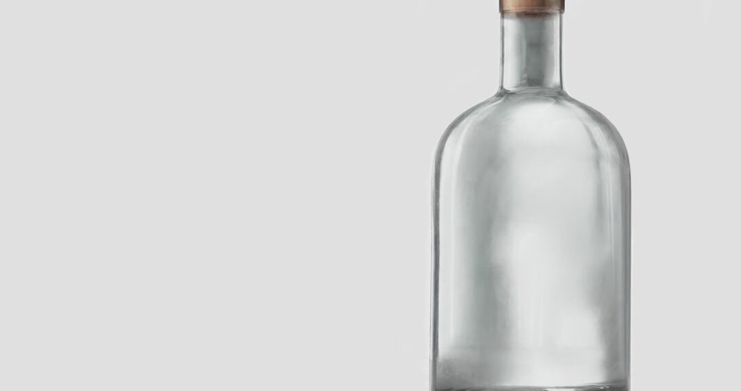 Whiskyglas met fles