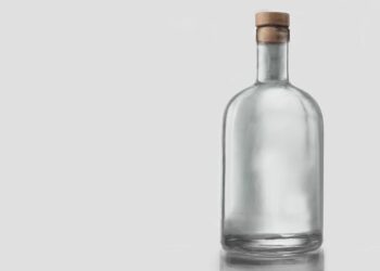 Whiskyglas met fles