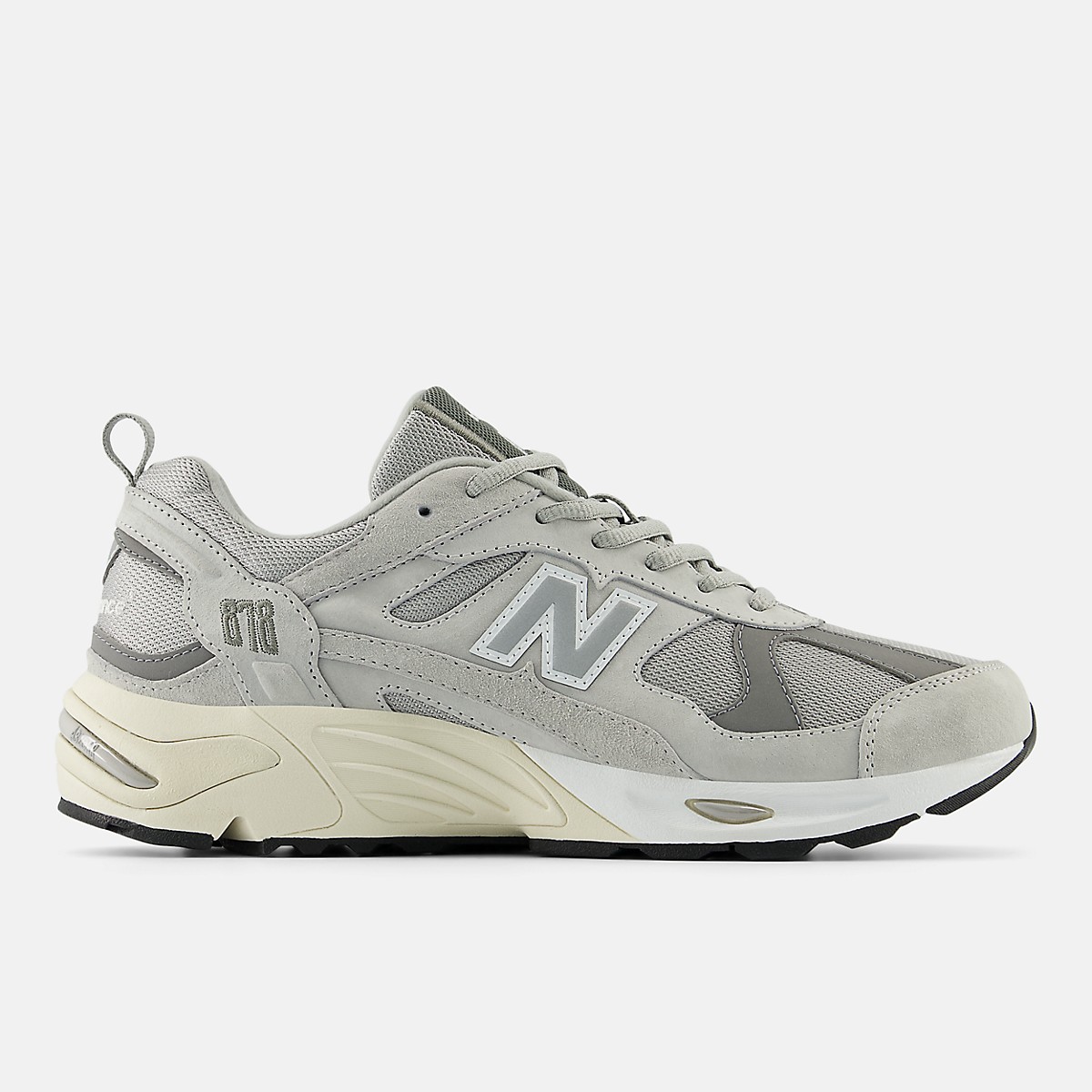 Grijze New Balance 878 dad-sneaker van suede en mesh