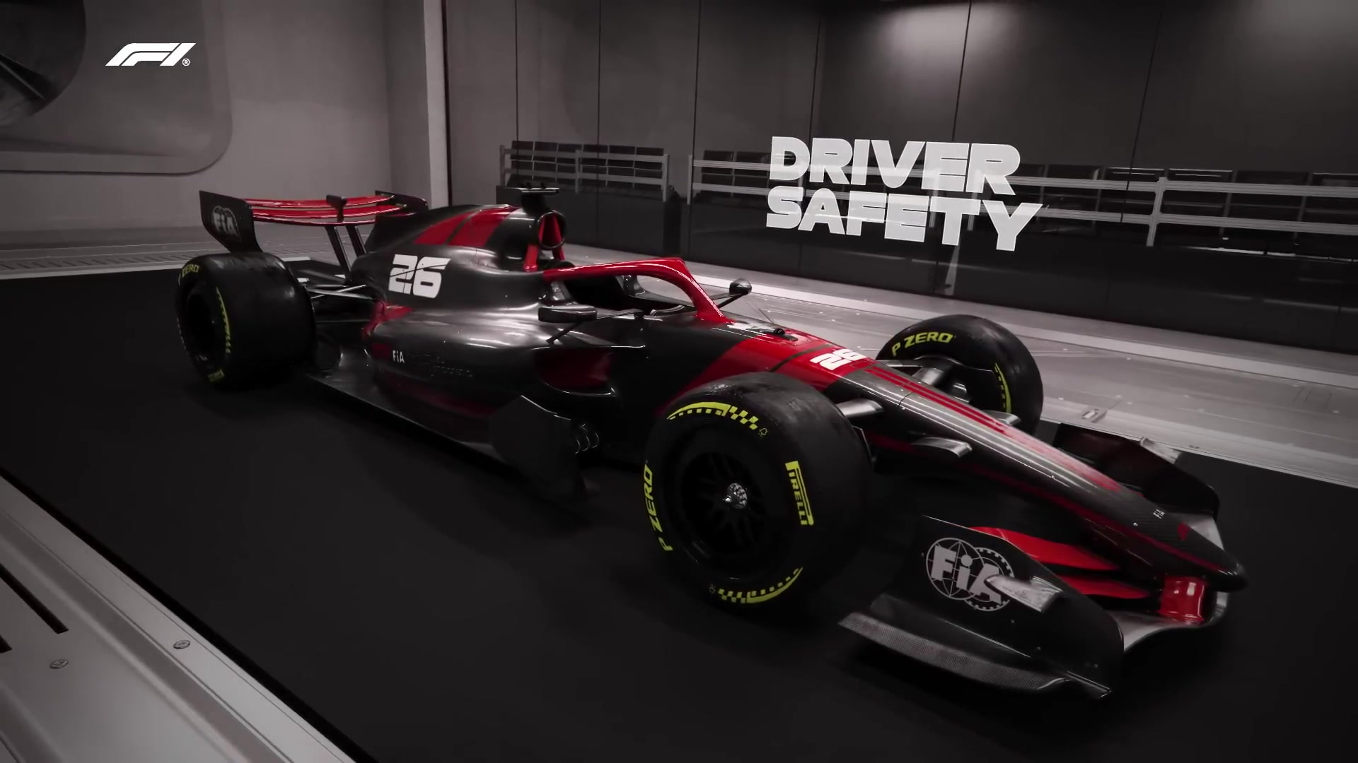 Render van een Formule 1-auto volgens de regels van 2026