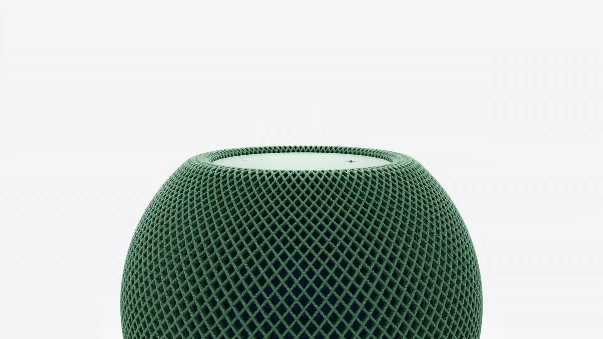 Groene HomePod mini 2 met het geweven omhulsel
