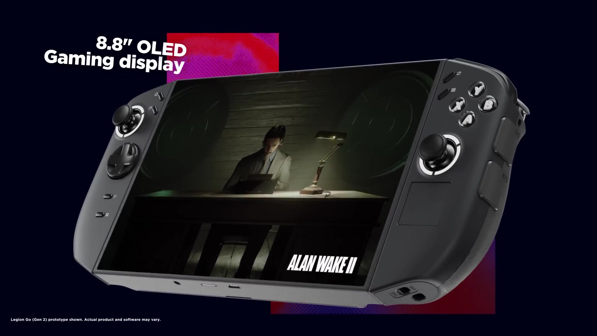 De Lenovo Legion Go Gen 2 met 8,8 inch oledscherm uit de officiële lanceringstrailer