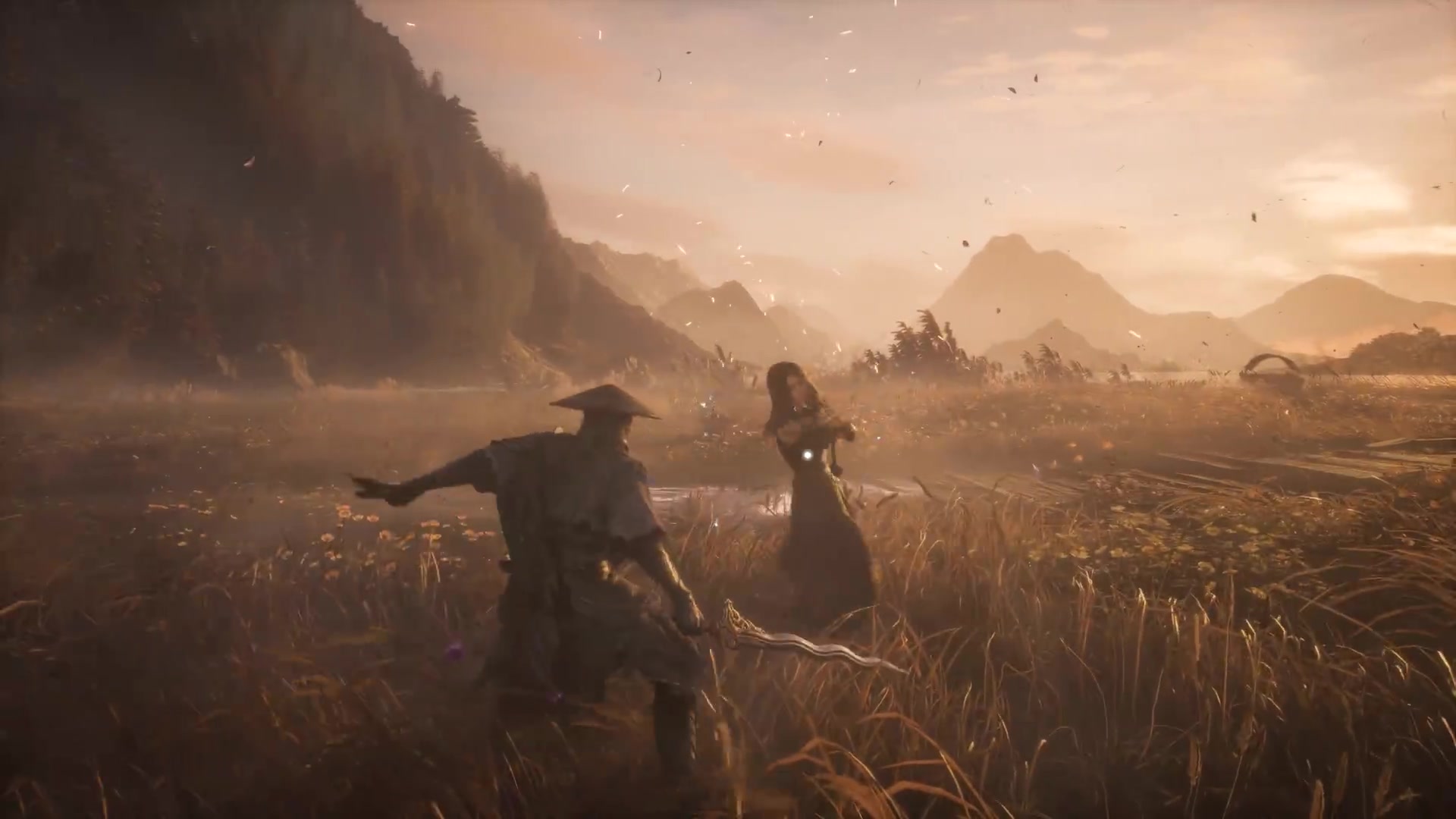 Soul vecht in Phantom Blade Zero tegen een tegenstander in een veld met hoog gras